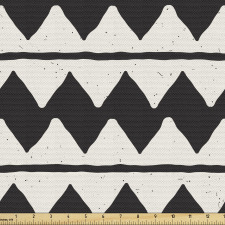 Geometrik Parça Kumaş Yatay Çizgiler İçinde Yamuk Şekilli Afiş