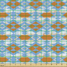 Geometrik Parça Kumaş Aztek Temalı Dörtgen Şekilli İllüstrasyon