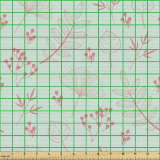 Bitki Parça Kumaş Sade Arka Planda Basit Çiçek Çizimli Görsel
