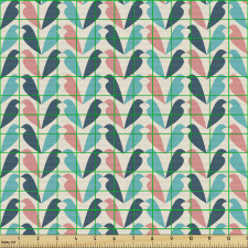 Hayvan Parça Kumaş Tekrarlayan Minik Kuş Silüetli İllüstrasyon