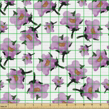 Bitki Parça Kumaş Sulu Boyayla Yapılmış Daldaki Güzel Çiçekler