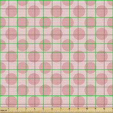 Benekli Parça Kumaş Açık Pembe Fon Üzerindeki Puantiyeli Desen