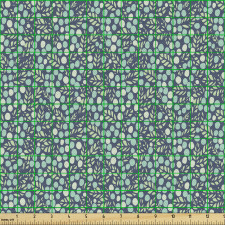 Bitki Parça Kumaş Geometrik Çiçekli Yaprak Çizimli Çalışma