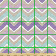 Geometrik Parça Kumaş Tekrarlayan Yatay Zikzak Çizgili Görsel