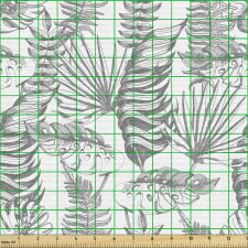 Botanik Parça Kumaş Egzotik Tarzda Yapraklar Tekrarlı Model
