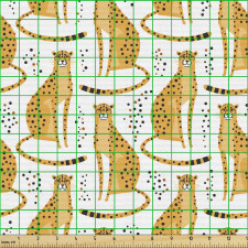 Leopar Parça Kumaş Derisi Benekli Tarzda Yırtıcı Hayvan Desen
