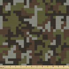 Ordu Parça Kumaş Büyük Pikseller ile Askeri Kamuflaj Deseni