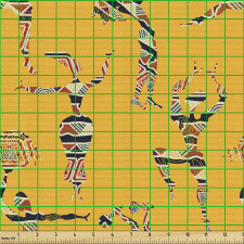 Kabile Parça Kumaş Dans Eden Etnik Desenli Zarif Siluetler