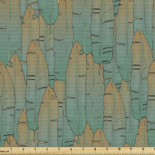 Tropikal Ada Parça Kumaş Egzotik Ağaçların Gövdelerinden Desen