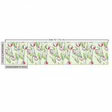 Botanik Parça Kumaş Yapraklı Dallı Çiçekler Tekrarlı Model