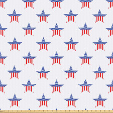 Kutlama Mikrofiber Parça Kumaş İçine Amerika Bayrağı Çizilmiş Yıldızlar