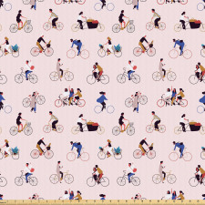 Spor Mikrofiber Parça Kumaş Bisiklet Tutkunları Desenli