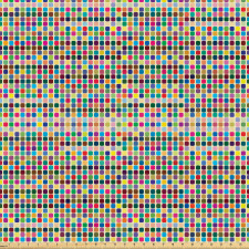Soyut Mikrofiber Parça Kumaş Rengarenk Dörtgen Motifler Mozaiği Deseni
