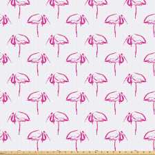 Sanatsal Mikrofiber Parça Kumaş Soyut Modern Sade Flamingo Çizimli Desen