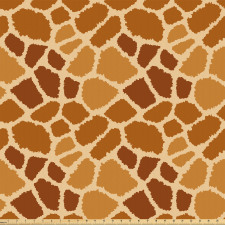 Vahşi Doğa Mikrofiber Parça Kumaş Benekli Zürafa Kürkü Desenli
