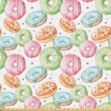 Tatlı Mikrofiber Parça Kumaş Rengarenk Donutlar