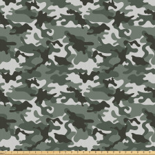 Asker Mikrofiber Parça Kumaş Koyu Tonlu Kamuflaj Desenli İllüstrasyon