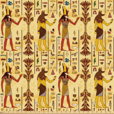 Mısır Mikrofiber Parça Kumaş Eski Antik Medeniyete Kültürel Semboller