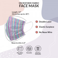 Tribal Face Mask Watercolor Aztec Stripes