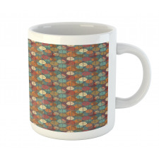 Colorful Round Leafs Mug