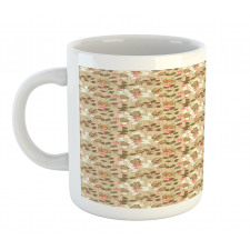 Vintage Look Leaves Mug