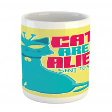 Cats are Aliens Cartoon Mug