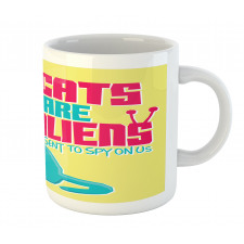 Cats are Aliens Cartoon Mug