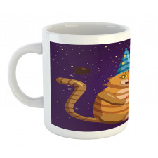 Cat Wizard Funny Cartoon Mug