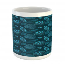 Underwater Sea Shells Art Mug