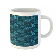 Underwater Sea Shells Art Mug