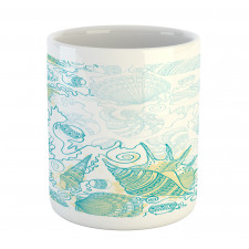 Repetitive Hand Drawn Shell Mug