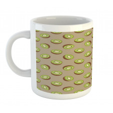 Halved Exotic Fruit Pattern Mug