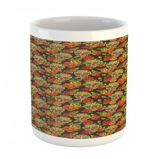 Diamond Flowers Leaves Mug