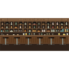 Bar Stools and Bottles Mug