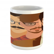 Male Hipster Characters Mug