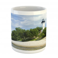 Lighthouse at Beach Mug