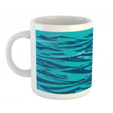 Abstract Waves Art Mug