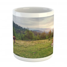 Cows Grazing in Meadow Mug