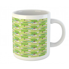 Cartoon Sheep in Forest Mug