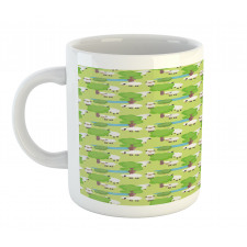 Cartoon Sheep in Forest Mug