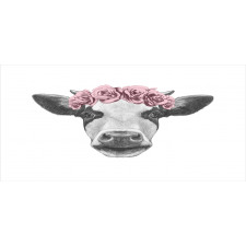 Cow with Roses Wreath Mug