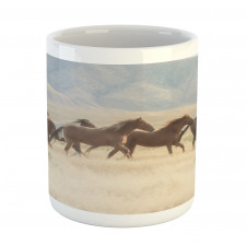 Wild Mustang Horses Art Mug