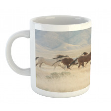 Wild Mustang Horses Art Mug