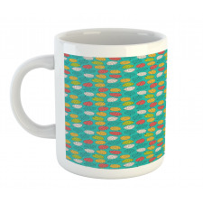 Colorful Abstract Leaves Art Mug