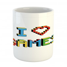 Love Video Games Pixel Art Mug