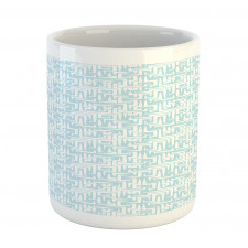 Abstract Maze Style Motif Mug