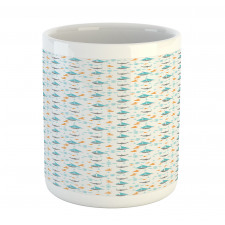 Sailboat Seagull Fishes Mug