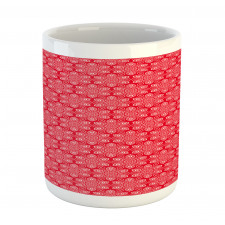 Snowflake Motif with Dots Mug