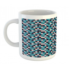 Grunge Half Rounds Motif Mug