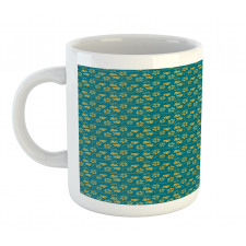 Oriental Tulip Flower Damask Mug